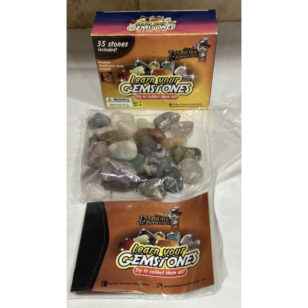 New Ancient Treasure Adventures Learn Your Gemstones 35 Stones Included Ages 8+